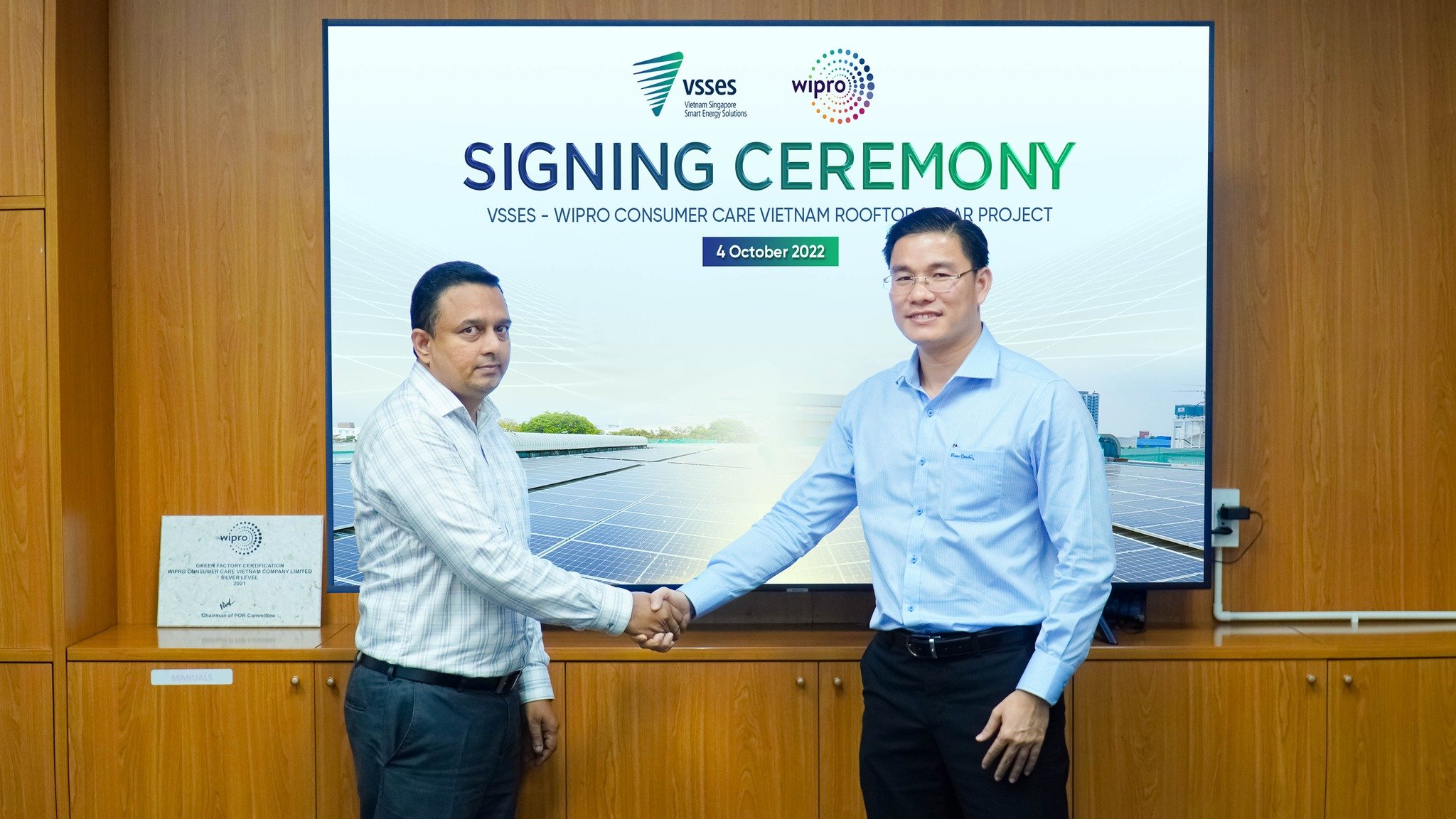 VSSES and Wipro Consumer Care Vietnam embarked on a 465 kWp rooftop solar power project